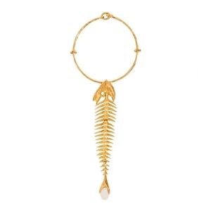 Schiaparelli Style Fish Skeleton Necklace